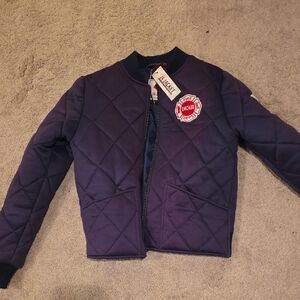 '"chicago Fire" Blue Quilted Puffer Jacket